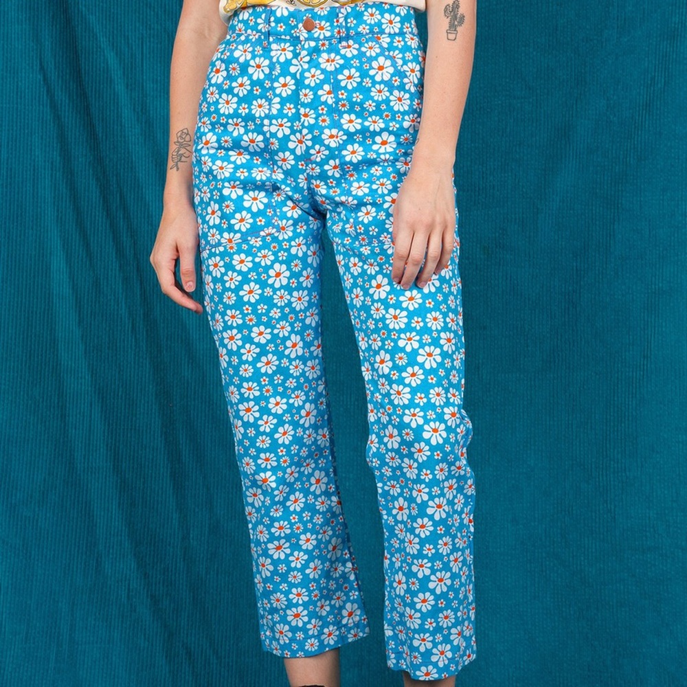 ISO Big Bud Press Lazy Daisy Work Pants Blue
